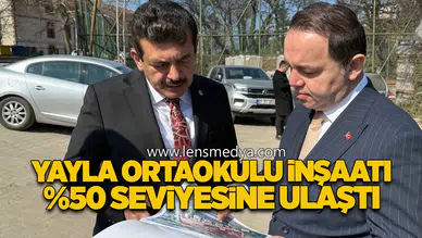 Yayla Ortaokulu İnşaatı %50 Seviyesine Ulaştı