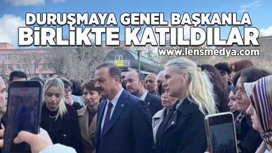 Duruşmaya genel başkanla birlikte katıldılar!