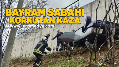 Bayram sabahı korkutan kaza!