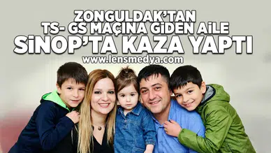 Maç yolu kabusa döndü... Zonguldaklı aile kaza yaptı!