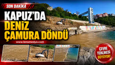 Kapuz'de deniz çamura döndü