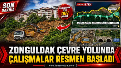 Zonguldak çevre yolunda çalışmalar resmen başladı!