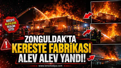 ZONGULDAK’TA KERESTE FABRİKASI ALEV ALEV YANDI!”