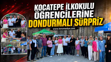 KOCATEPE İLKOKULU ÖĞRENCİLERİNE DONDURMALI SÜRPRİZ