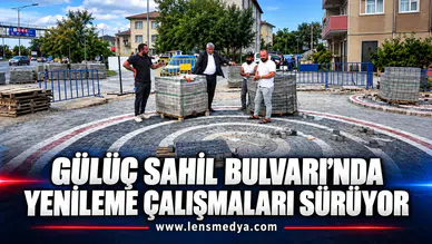 Gülüç Sahil Bulvarı’nda Begonit Taş Döşemesine Başlandı