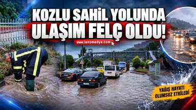 Kozlu Sahil yolunda ulaşım felç oldu!