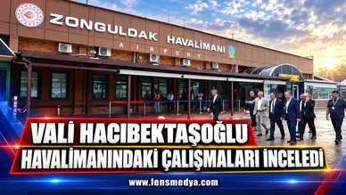 VALİ HACIBEKTAŞOĞLU HAVALİMANINDAKİ ÇALIŞMALARI İNCELEDİ