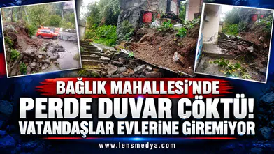 Bağlık Mahallesi’nde perde duvar çöktü! Vatandaşlar evlerine giremiyor
