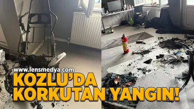 Kozlu'da 4 katlı binada korkutan yangın!