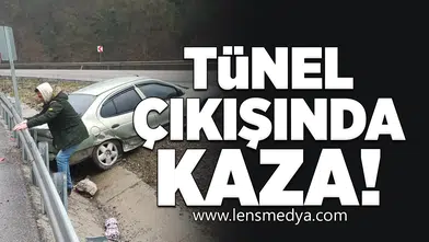 Tünel çıkışında kaza!