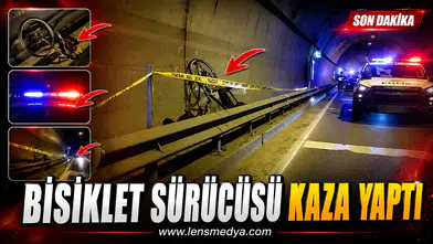 Tünelde bisiklet kazası: Bir kişi yaralandı