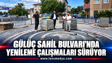 Gülüç Sahil Bulvarı’nda Begonit Taş Döşemesine Başlandı