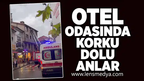 Otel odasında panik!