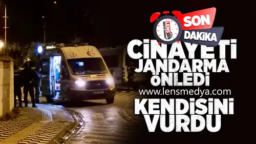 Cinayeti Jandarma önledi... Eşine saldıran şahıs kendini vurdu!