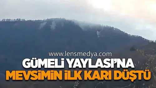 Yılın İlk Karı Gümeli Yaylası’nı Beyaza Bürüdü