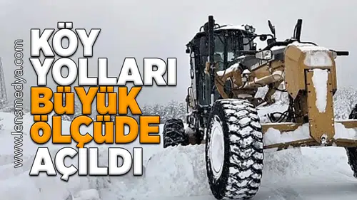 Köy yolları büyük ölçüde açıldı!