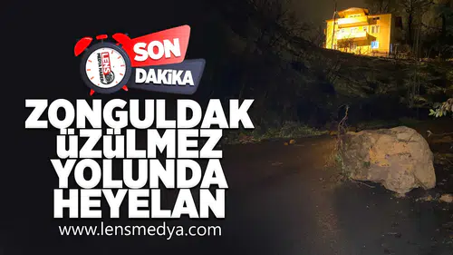 Zonguldak Üzülmez yolunda heyelan!