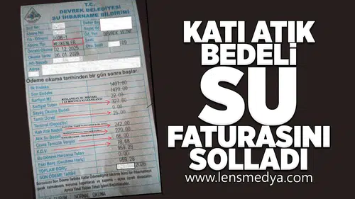 Katı atık bedeli su faturasını solladı!