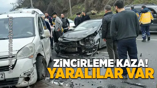 Zincirleme kaza... Yaralılar var!