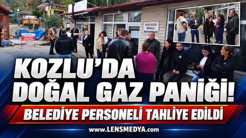 Kozlu'da doğal gaz paniği... Belediye personeli tahliye edildi!
