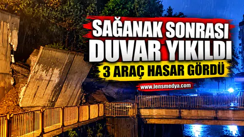 Çateş lojmanlarında duvar çöktü!