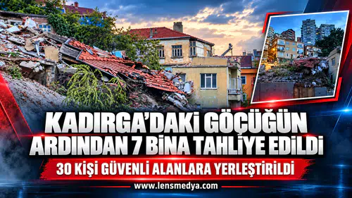 Kadırga’daki göçüğün ardından 7 bina tahliye edildi