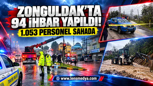 Zonguldak'ta 93 ihbar yapıldı... 1053 personel sahada!