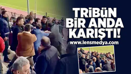 Tribün bir anda karıştı!
