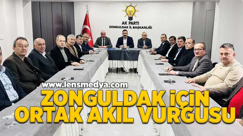 Zonguldak için ortak akıl vurgusu!