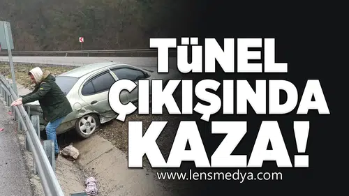 Tünel çıkışında kaza!