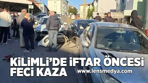 Kilimli'de iftar öncesi feci kaza!