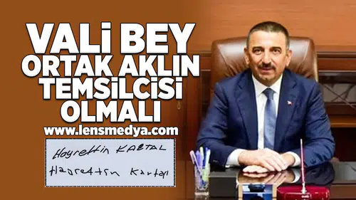 Vali Bey ortak aklın temsilcisi olmalı!
