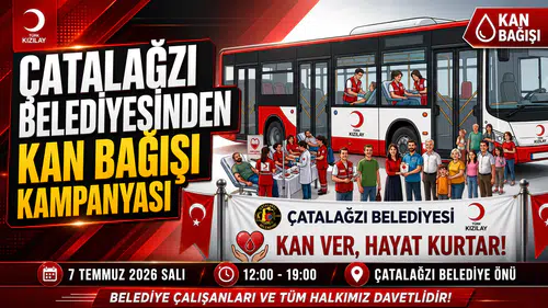 Çatalağzı Belediyesi, Türk Kızılay iş birliğiyle kan bağışı kampanyası düzenleyecek.