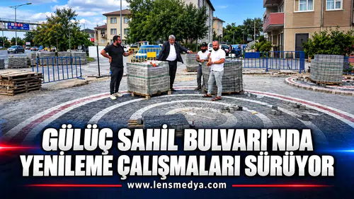 Gülüç Sahil Bulvarı’nda Begonit Taş Döşemesine Başlandı