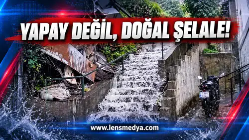 Yapay değil, doğal şelale!