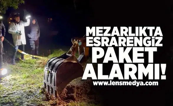 Mezarlıkta esrarengiz paket alarmı!