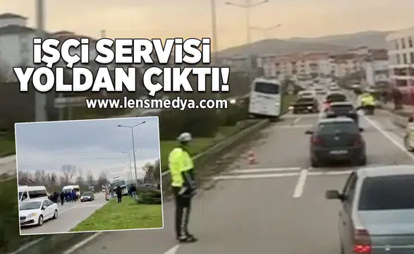 İşçi servisi yoldan çıktı!