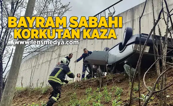 Bayram sabahı korkutan kaza!