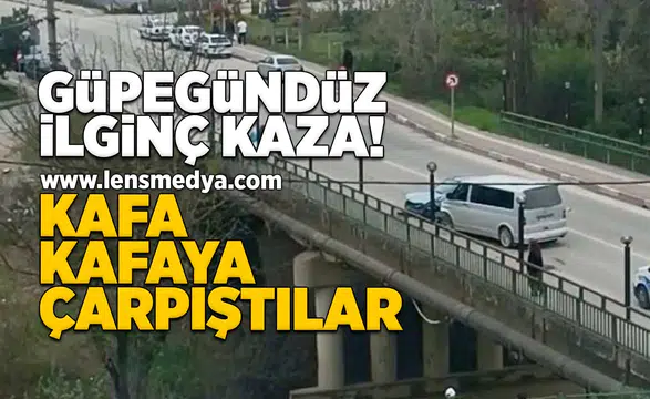 Güpegündüz ilginç kaza!