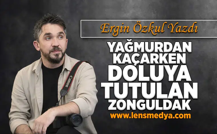 Yağmurdan kaçarken doluya tutulan Zonguldak!