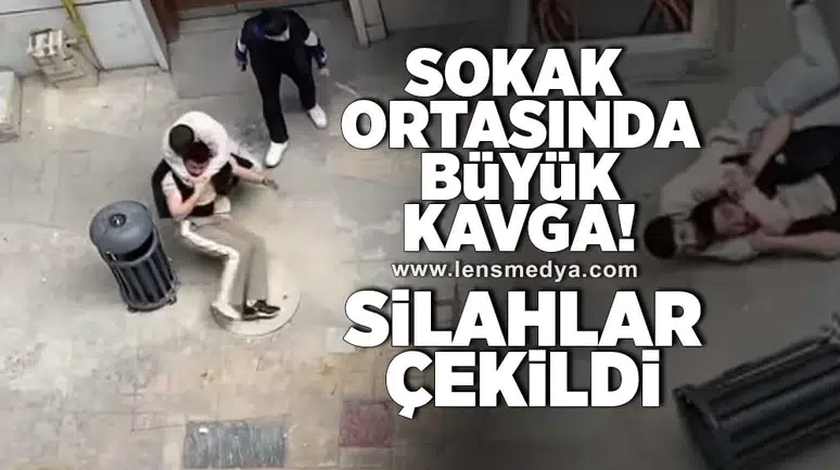 Sokak ortasında silahlı kavga!
