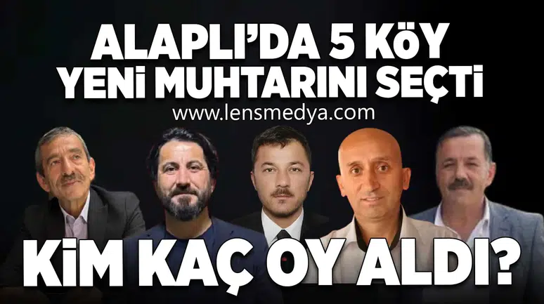 Alaplı'da 5 köy muhtarını seçti!