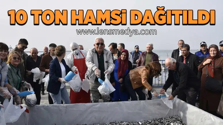 10 Ton hamsi dağıtıldı!