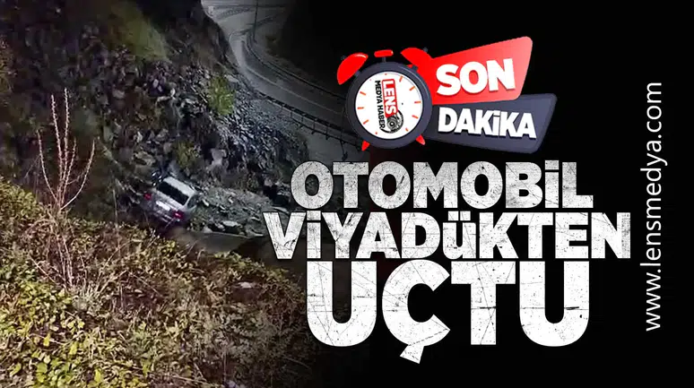 Otomobil viyadükten uçtu!