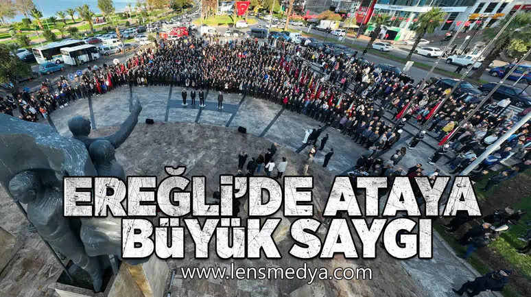 Ereğli'de Ataya büyük saygı!
