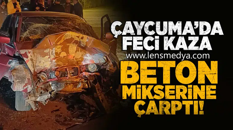 Çaycuma'da feci kaza!
