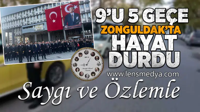 9'u 5 geçe Zonguldak'ta hayat durdu... SAYGI VE ÖZLEMLE