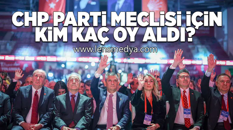 CHP Parti Meclisi için kim kaç oy aldı?