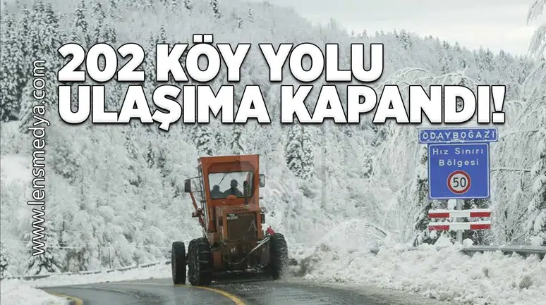 202 Köy yolu ulaşıma kapandı!