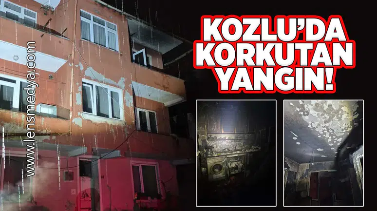 Kozlu'da korkutan yangın... Ev küle döndü!
